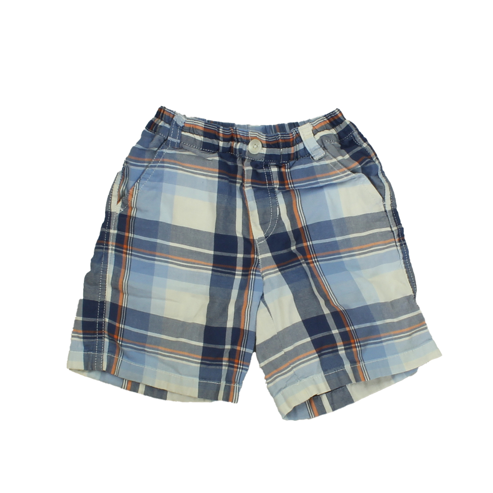 E. Land Boys Blue | Orange | Plaid Shorts size: 2T
